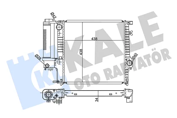 радиатор, охлаждане на двигателя KALE OTO RADYATOR   