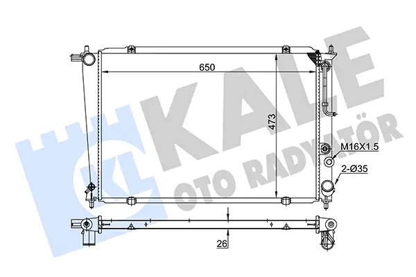 радиатор, охлаждане на двигателя KALE OTO RADYATOR   