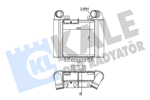 интеркулер (охладител за въздуха на турбината) KALE OTO RADYATOR   