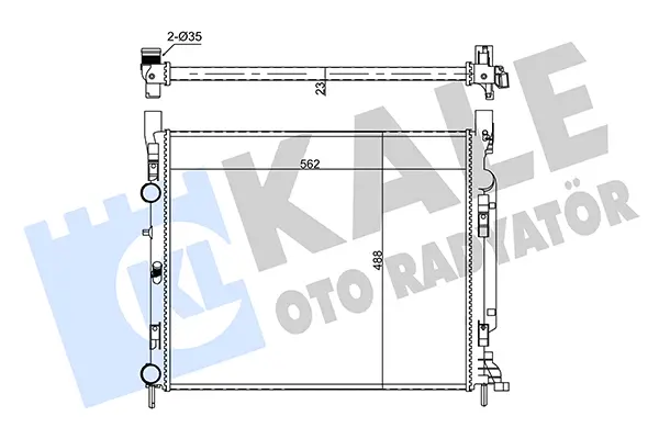 радиатор, охлаждане на двигателя KALE OTO RADYATOR   