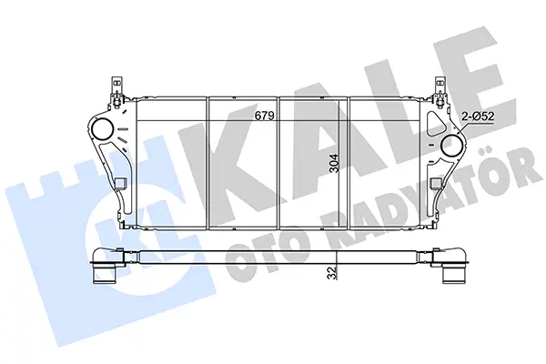 интеркулер (охладител за въздуха на турбината) KALE OTO RADYATOR   