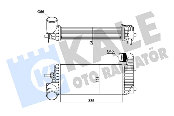 интеркулер (охладител за въздуха на турбината) KALE OTO RADYATOR   
