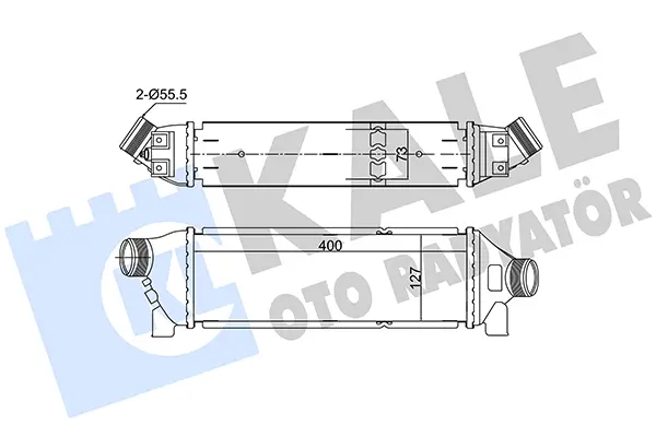 интеркулер (охладител за въздуха на турбината) KALE OTO RADYATOR   