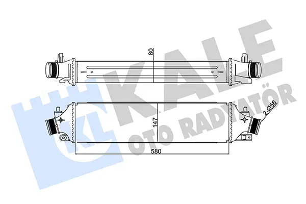 интеркулер (охладител за въздуха на турбината) KALE OTO RADYATOR   