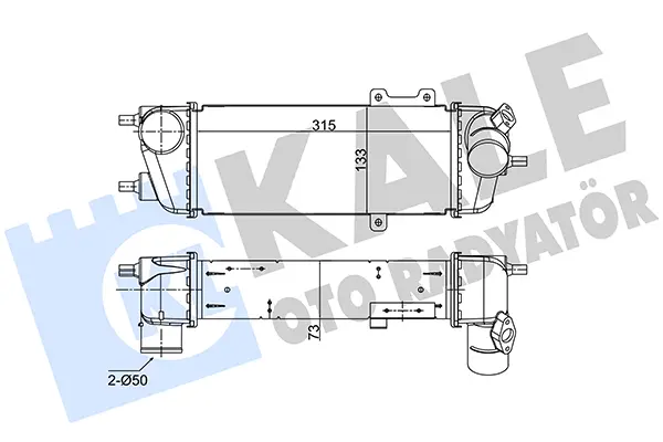 интеркулер (охладител за въздуха на турбината) KALE OTO RADYATOR   