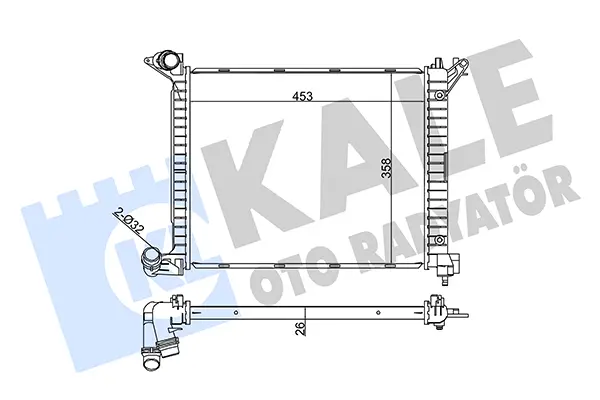 радиатор, охлаждане на двигателя KALE OTO RADYATOR   