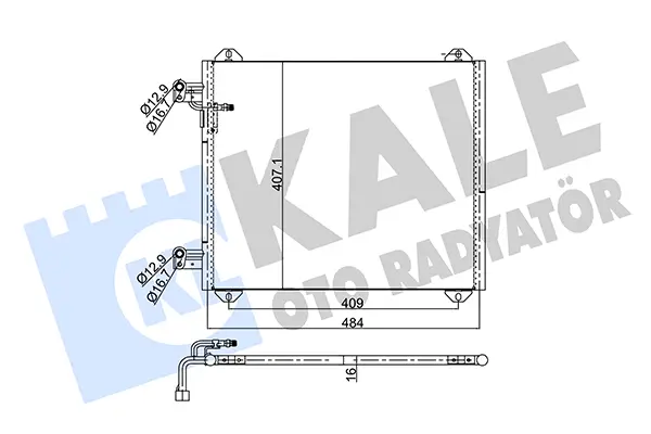 Радиатор климатик за AUDI A2 (8Z0) 1.6 FSI 352615 KALE OTO RADYATOR   