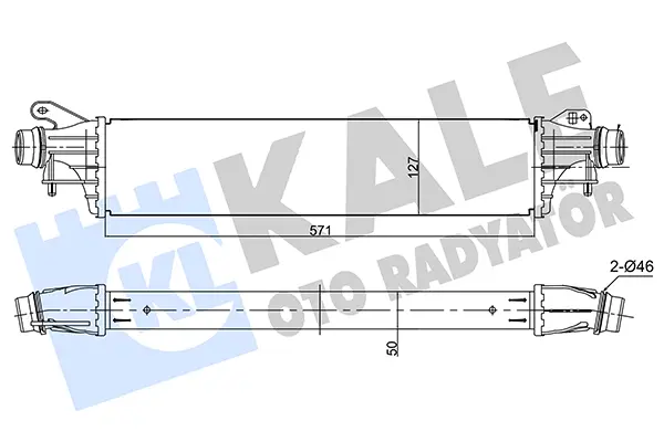 интеркулер (охладител за въздуха на турбината) KALE OTO RADYATOR   