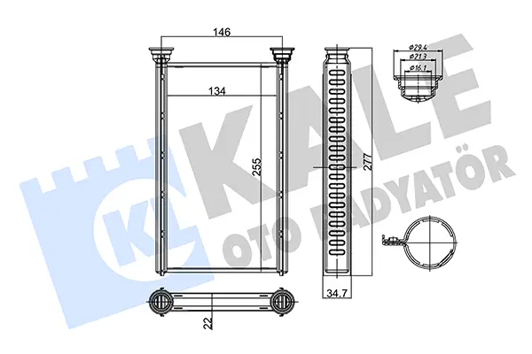топлообменник, отопление на вътрешното пространство KALE OTO RADYATOR   
