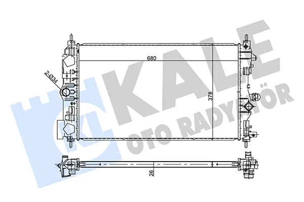 радиатор, охлаждане на двигателя KALE OTO RADYATOR   