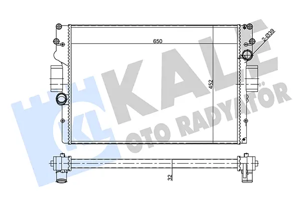 радиатор, охлаждане на двигателя KALE OTO RADYATOR   