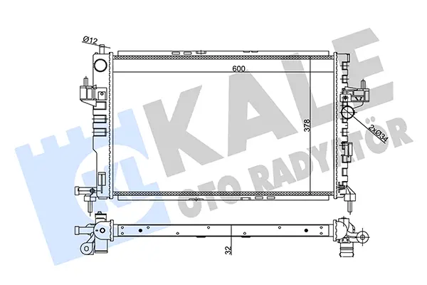 радиатор, охлаждане на двигателя KALE OTO RADYATOR   