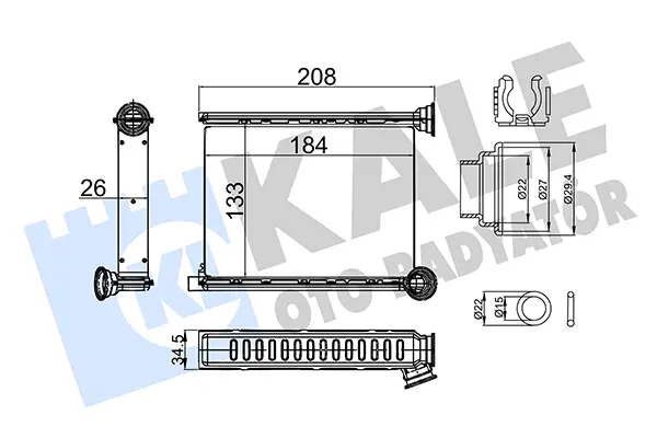топлообменник, отопление на вътрешното пространство KALE OTO RADYATOR   