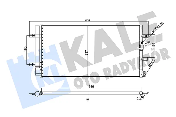 Радиатор климатик за AUDI Q5 (8RB) 2.0 TDI 357770 KALE OTO RADYATOR   