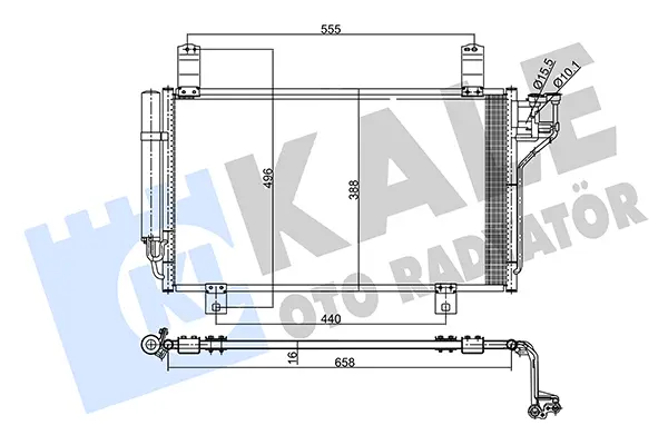 кондензатор, климатизация KALE OTO RADYATOR   