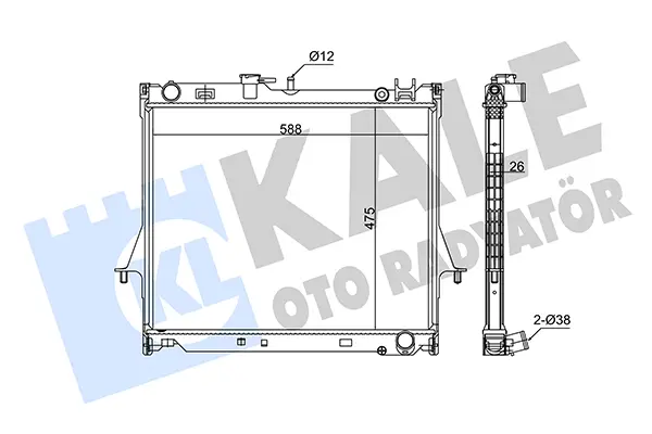 радиатор, охлаждане на двигателя KALE OTO RADYATOR   