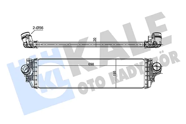 интеркулер (охладител за въздуха на турбината) KALE OTO RADYATOR   