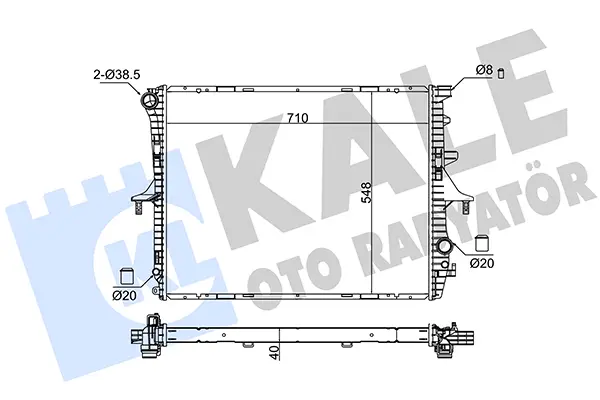 радиатор, охлаждане на двигателя KALE OTO RADYATOR   
