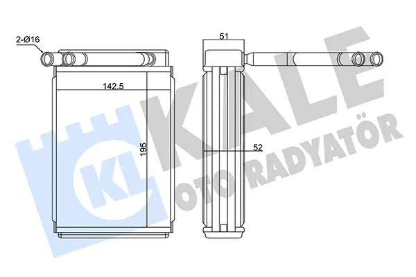 топлообменник, отопление на вътрешното пространство KALE OTO RADYATOR   
