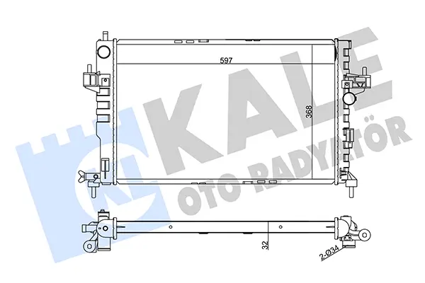 радиатор, охлаждане на двигателя KALE OTO RADYATOR   