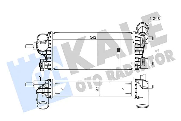 интеркулер (охладител за въздуха на турбината) KALE OTO RADYATOR   