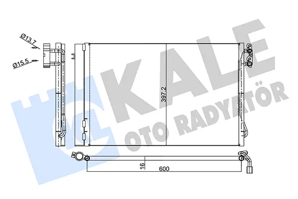 кондензатор, климатизация KALE OTO RADYATOR   