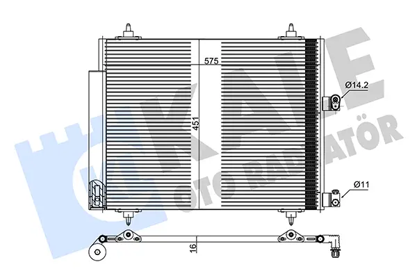 кондензатор, климатизация KALE OTO RADYATOR   