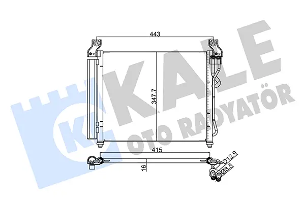 кондензатор, климатизация KALE OTO RADYATOR   