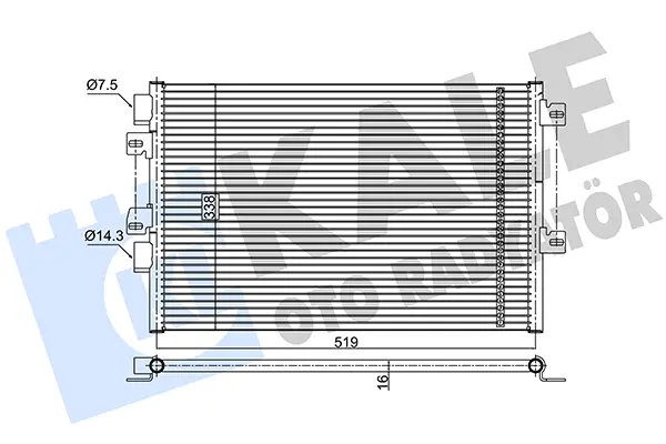 кондензатор, климатизация KALE OTO RADYATOR   