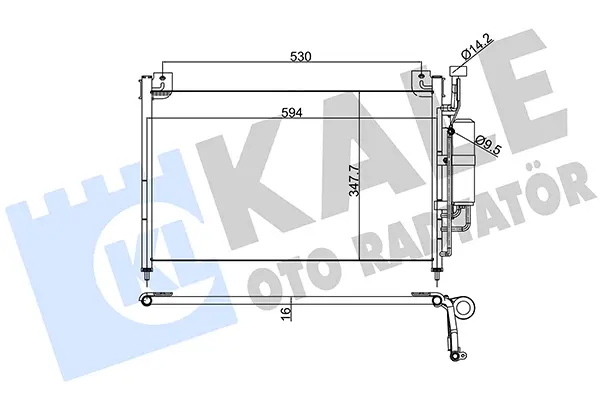 кондензатор, климатизация KALE OTO RADYATOR   