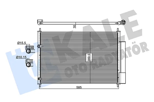кондензатор, климатизация KALE OTO RADYATOR   