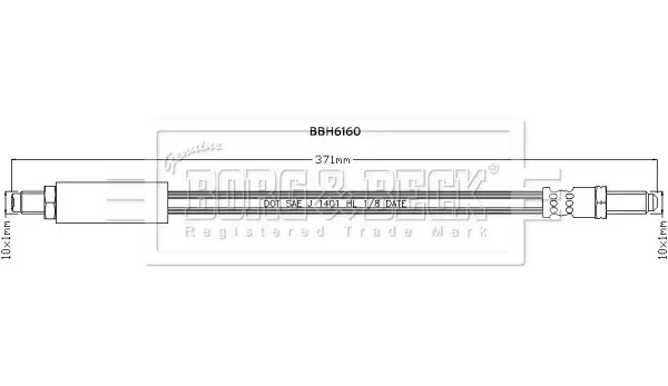 спирачен маркуч BORG & BECK         