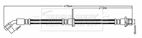 спирачен маркуч BORG & BECK         