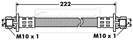 Спирачни маркучи за HONDA CONCERTO седан (HWW) 1.5 i 16V BBH7439 BORG & BECK         