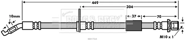спирачен маркуч BORG & BECK         