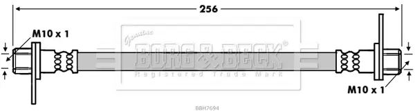 спирачен маркуч BORG & BECK         