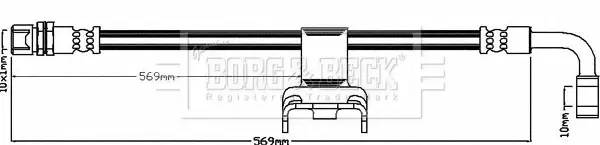 спирачен маркуч BORG & BECK         