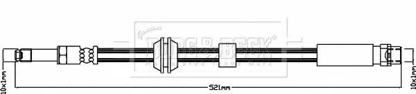 спирачен маркуч BORG & BECK         