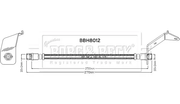 спирачен маркуч BORG & BECK         