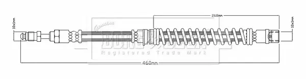 спирачен маркуч BORG & BECK         
