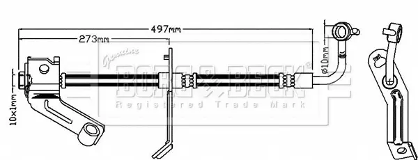 спирачен маркуч BORG & BECK         