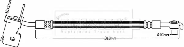 спирачен маркуч BORG & BECK         