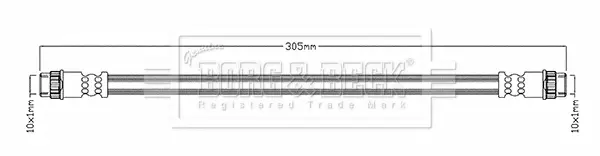 спирачен маркуч BORG & BECK         