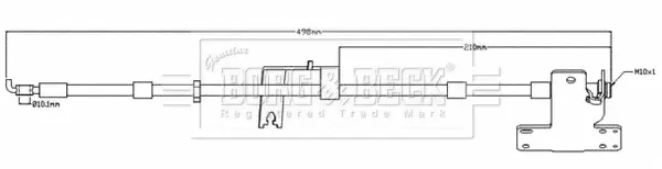 спирачен маркуч BORG & BECK         