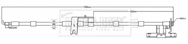 спирачен маркуч BORG & BECK         