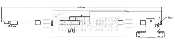 спирачен маркуч BORG & BECK         