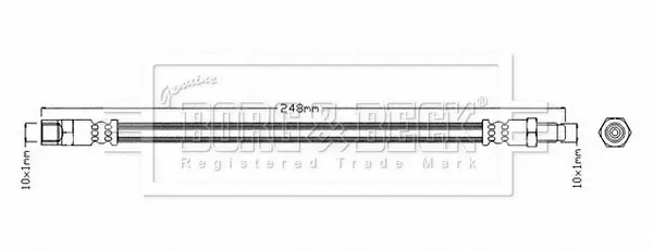 спирачен маркуч BORG & BECK         