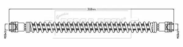 спирачен маркуч BORG & BECK         