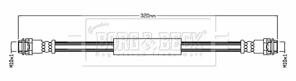 спирачен маркуч BORG & BECK         