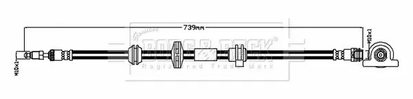 спирачен маркуч BORG & BECK         